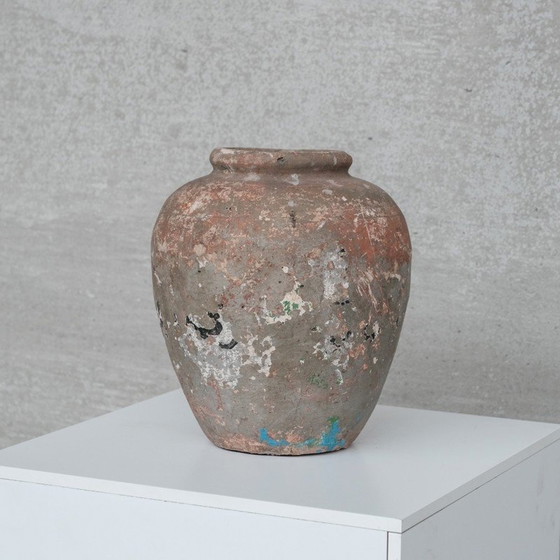 Image 1 of Vintage keramieken vaas met meerlaagse beschildering, Italië 1900