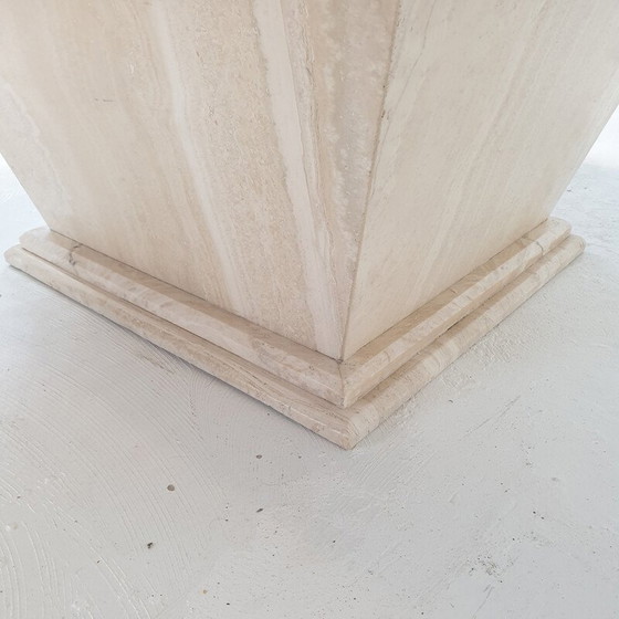 Image 1 of Italiaanse travertijnen salontafel, jaren 1980