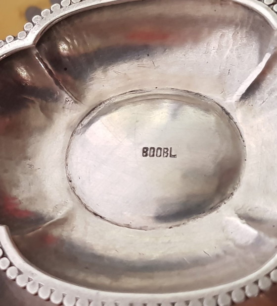 Image 1 of 4X 800 zilveren theeservies met dienblad