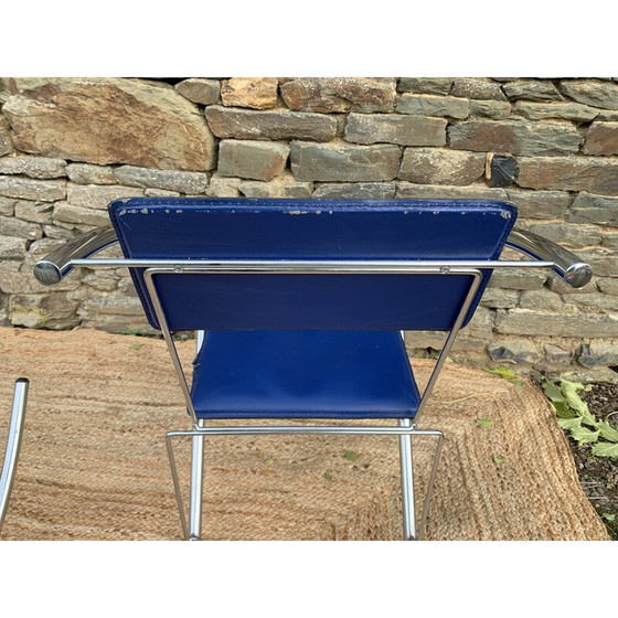 Image 1 of Paar vintage blauwe stoelen