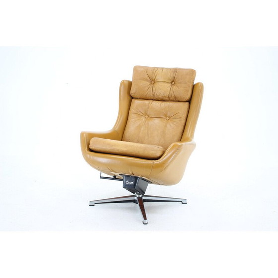 Image 1 of Vintage Peem leren verstelbare fauteuil, Finland 1970