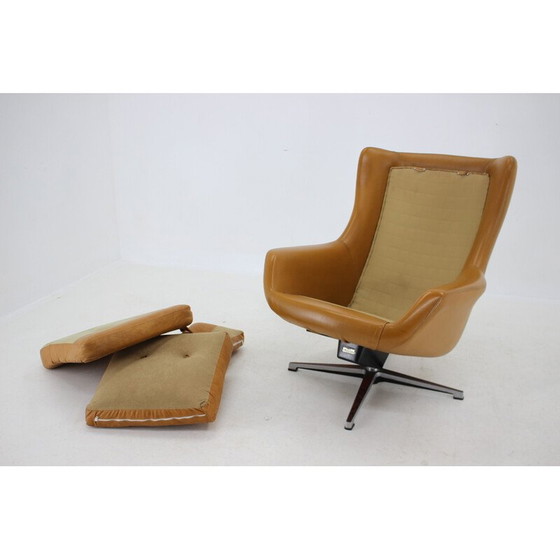 Image 1 of Vintage Peem leren verstelbare fauteuil, Finland 1970