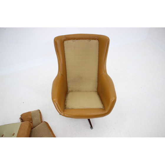 Image 1 of Vintage Peem leren verstelbare fauteuil, Finland 1970