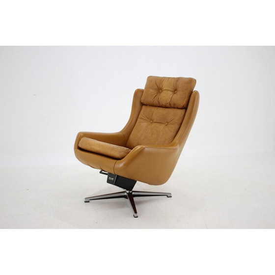 Image 1 of Vintage Peem leren verstelbare fauteuil, Finland 1970