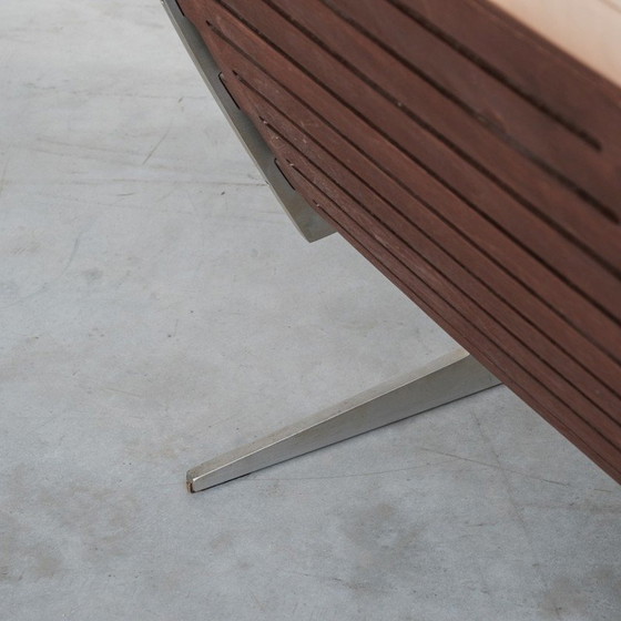 Image 1 of Vintage "Caravelle" stoel in staal en leer van Paul Leidersdorff, Denemarken 1960