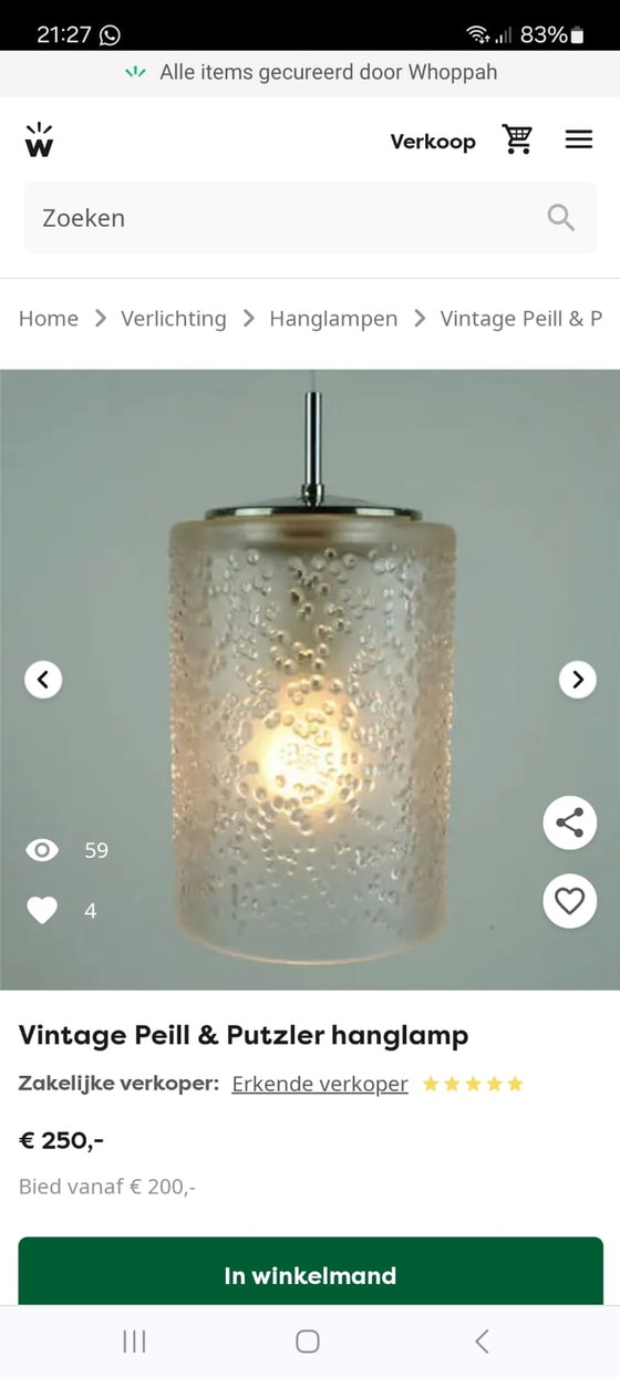 Image 1 of Peill En Putzler Hanglamp