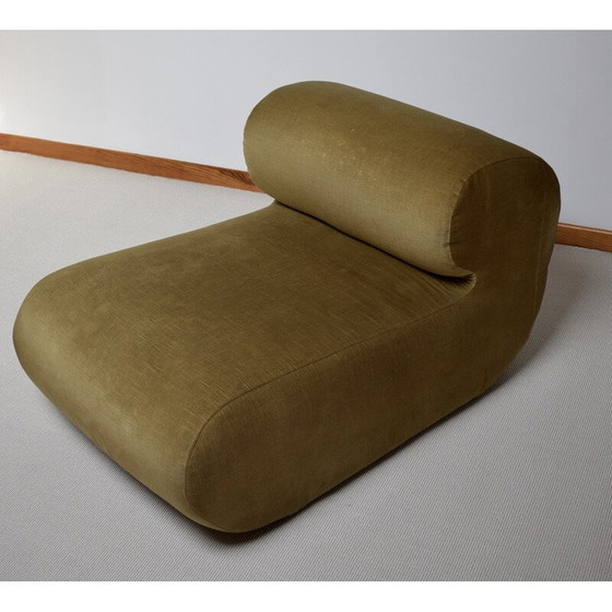 Image 1 of Vintage fauteuil in fluwelen stof, 1970