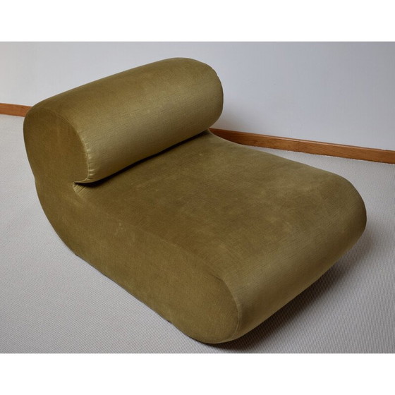 Image 1 of Vintage fauteuil in fluwelen stof, 1970