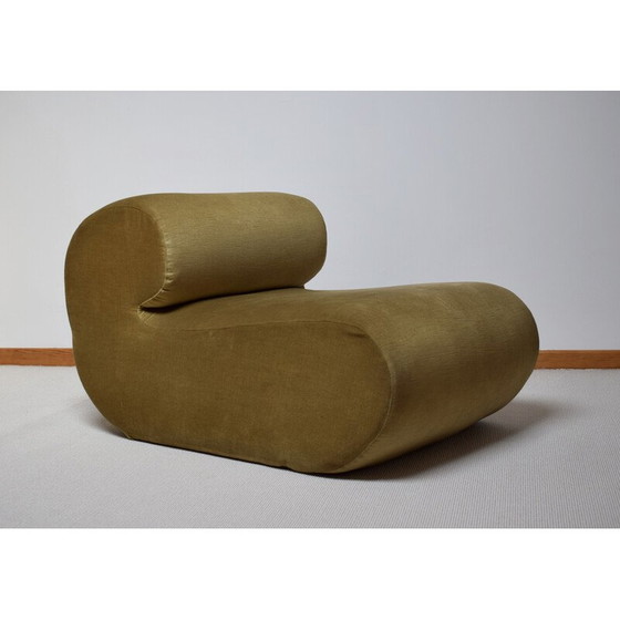 Image 1 of Vintage fauteuil in fluwelen stof, 1970