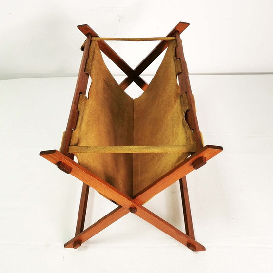 Image 1 of Vintage teakhouten tijdschriftenrek, Denemarken 1960