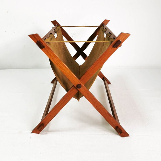 Image 1 of Vintage teakhouten tijdschriftenrek, Denemarken 1960