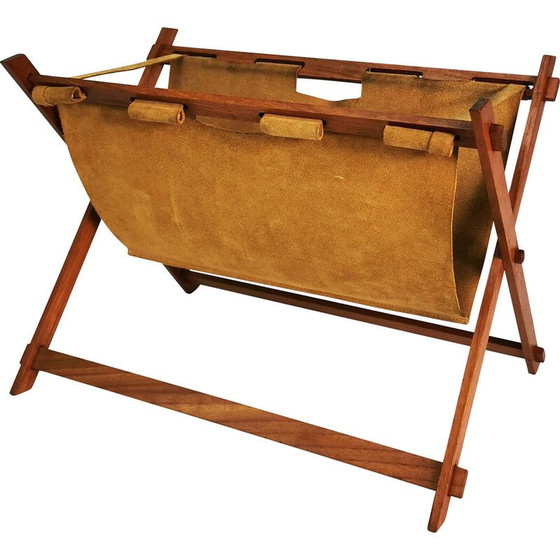 Image 1 of Vintage teakhouten tijdschriftenrek, Denemarken 1960