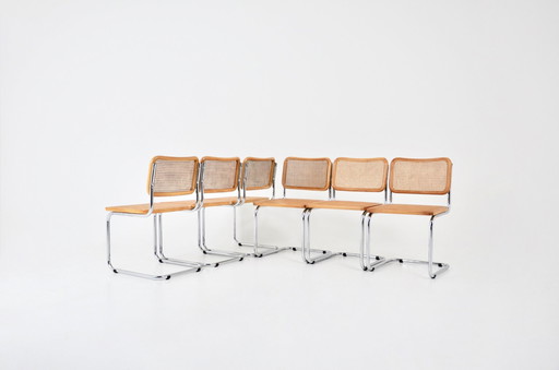 Eetkamerstoelen Stijl B32 van Marcel Breuer, set van 6