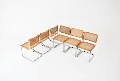 Eetkamerstoelen Stijl B32 van Marcel Breuer, set van 6