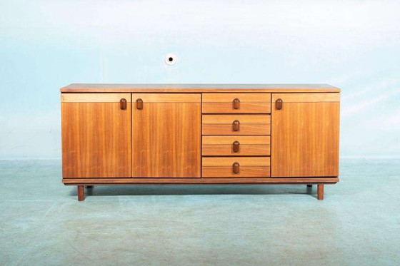 Image 1 of Vintage Japandi dressoir walnoot, bohemian sideboard 70s