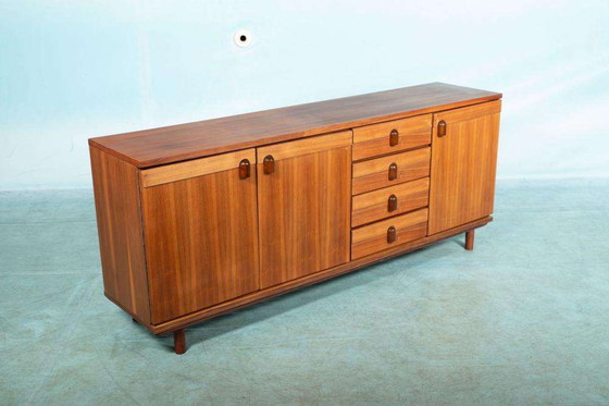 Image 1 of Vintage Japandi dressoir walnoot, bohemian sideboard 70s