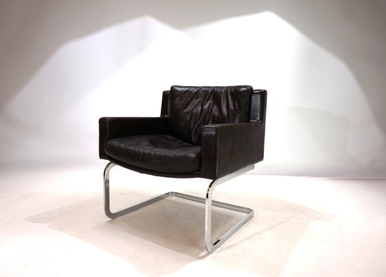 Image 1 of Robert Haussmann Rh201 Leren Fauteuil Voor De Sede, 1960