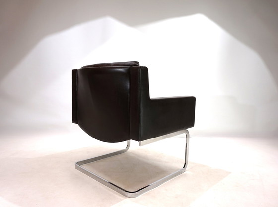 Image 1 of Robert Haussmann Rh201 Leren Fauteuil Voor De Sede, 1960