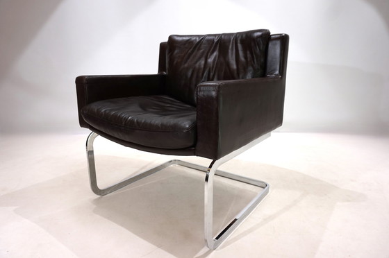 Image 1 of Robert Haussmann Rh201 Leren Fauteuil Voor De Sede, 1960