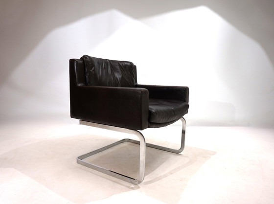 Image 1 of Robert Haussmann Rh201 Leren Fauteuil Voor De Sede, 1960