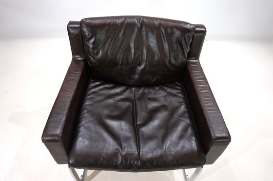 Image 1 of Robert Haussmann Rh201 Leren Fauteuil Voor De Sede, 1960