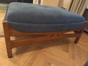 Schuitema Jugendstil zithoek, 2 fauteuils en grote poef