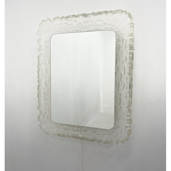 Image 1 of Vintage verlichte spiegel van Erco Lucite, 1960-1970