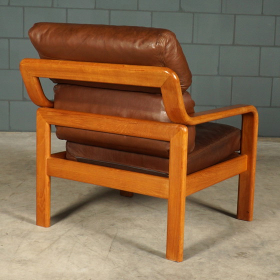 Image 1 of Vintage Leren Fauteuil – L. Olsen & Søn – Møbelfabrik K/S – Jaren 60