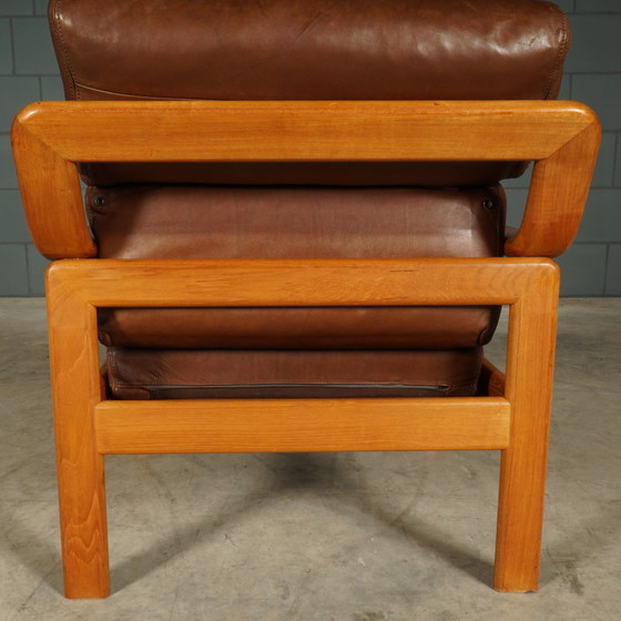 Image 1 of Vintage Leren Fauteuil – L. Olsen & Søn – Møbelfabrik K/S – Jaren 60