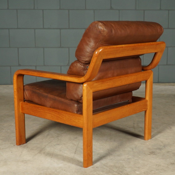 Image 1 of Vintage Leren Fauteuil – L. Olsen & Søn – Møbelfabrik K/S – Jaren 60