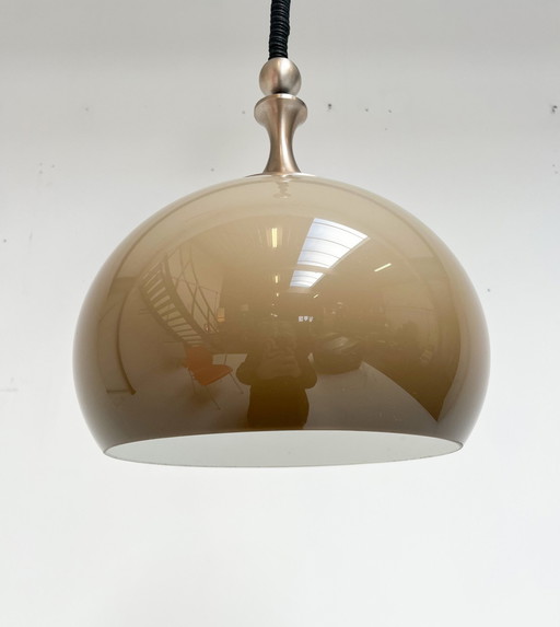 Zandkleurige Dijkstra stijl Mushroom Plafondlamp, 1970’S