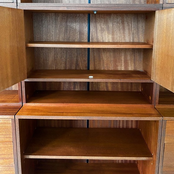 Image 1 of Mid-century Deens design wandmeubel teak jaren 60 wandsysteem