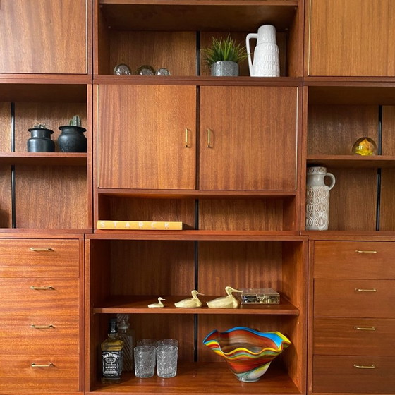 Image 1 of Mid-century Deens design wandmeubel teak jaren 60 wandsysteem