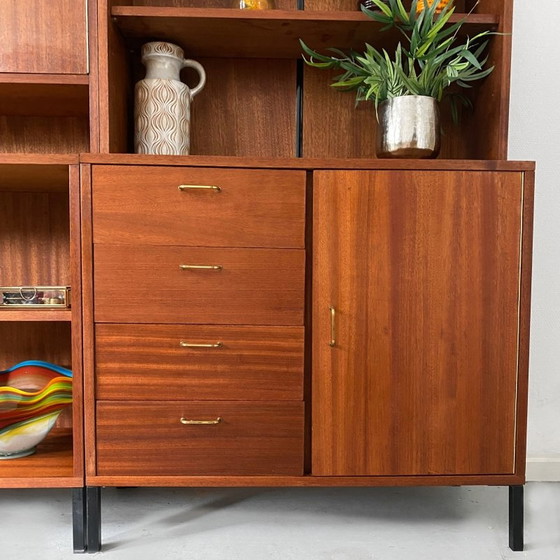 Image 1 of Mid-century Deens design wandmeubel teak jaren 60 wandsysteem