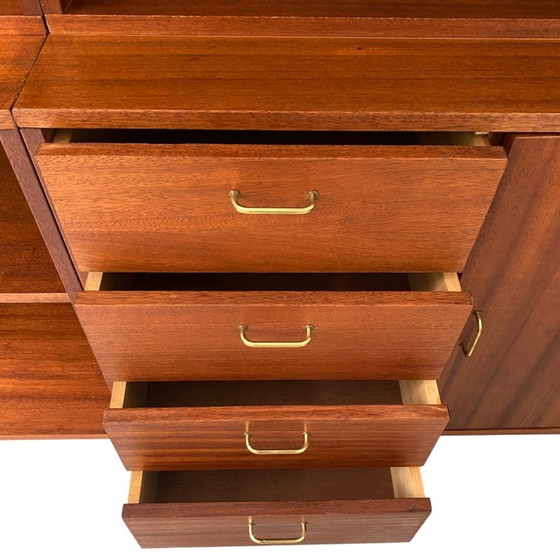 Image 1 of Mid-century Deens design wandmeubel teak jaren 60 wandsysteem