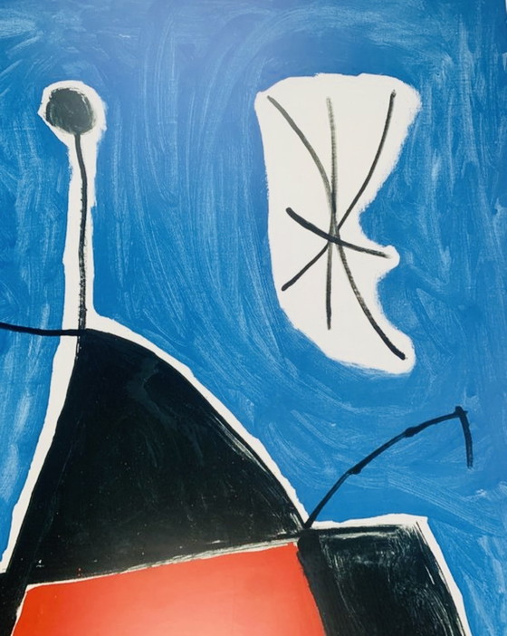 Image 1 of Joan Miró: “Dona, Ocell, Estel, 1978”. Groot Formaat.