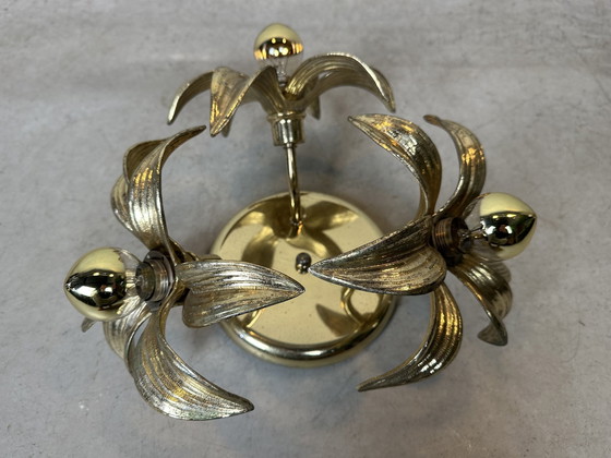 Image 1 of 1970’S Flower Ceiling / Wall Lamp - Hollywood Regency