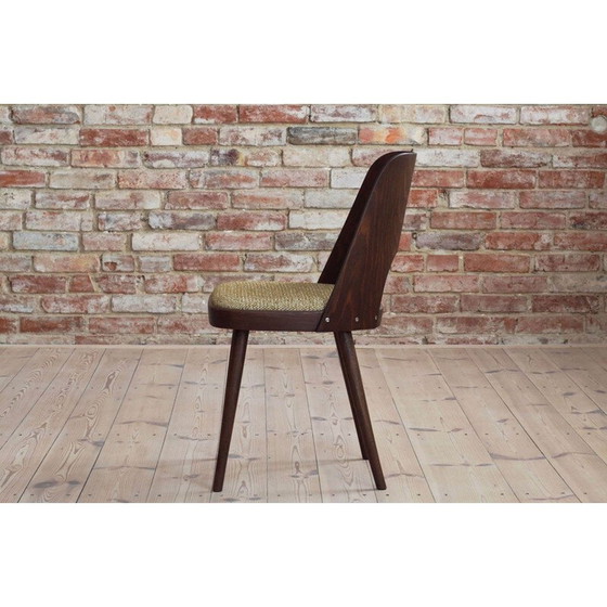 Image 1 of Set van 4 vintage stoelen opnieuw bekleed met stof door Oswald Haerdtl voor Mr. Josef Hoffmann, Oostenrijk 1950