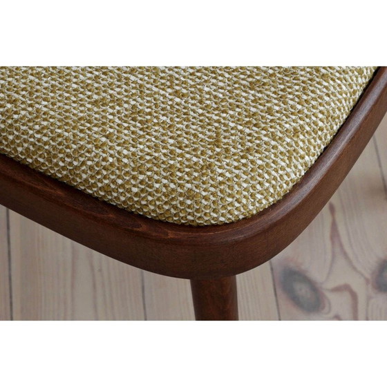 Image 1 of Set van 4 vintage stoelen opnieuw bekleed met stof door Oswald Haerdtl voor Mr. Josef Hoffmann, Oostenrijk 1950