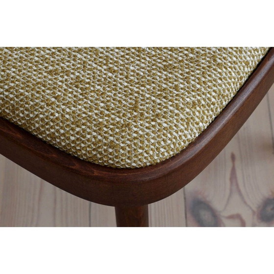 Image 1 of Set van 4 vintage stoelen opnieuw bekleed met stof door Oswald Haerdtl voor Mr. Josef Hoffmann, Oostenrijk 1950