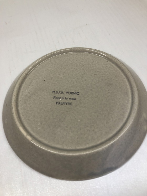 Image 1 of Set van 3 Vintage Pornische Keramische Schotels, Palmyra Ontwerp.