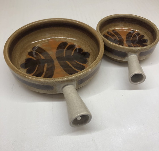 Image 1 of Set van 3 Vintage Pornische Keramische Schotels, Palmyra Ontwerp.