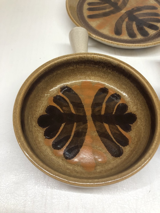 Image 1 of Set van 3 Vintage Pornische Keramische Schotels, Palmyra Ontwerp.