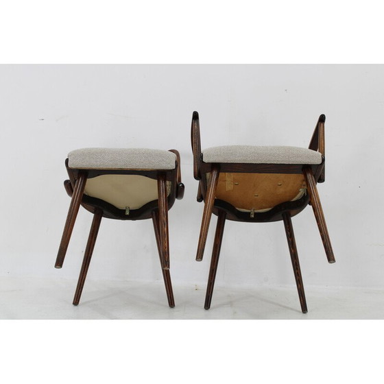 Image 1 of Set van 6 vintage beuken eetkamerstoelen van Antonin Suman, jaren 1960