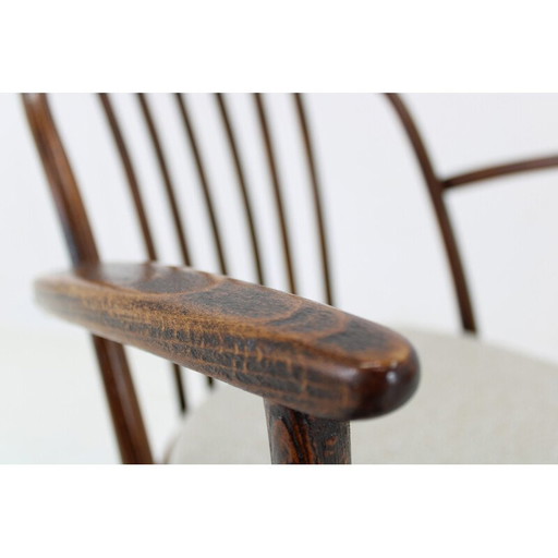 Set van 6 vintage beuken eetkamerstoelen van Antonin Suman, jaren 1960