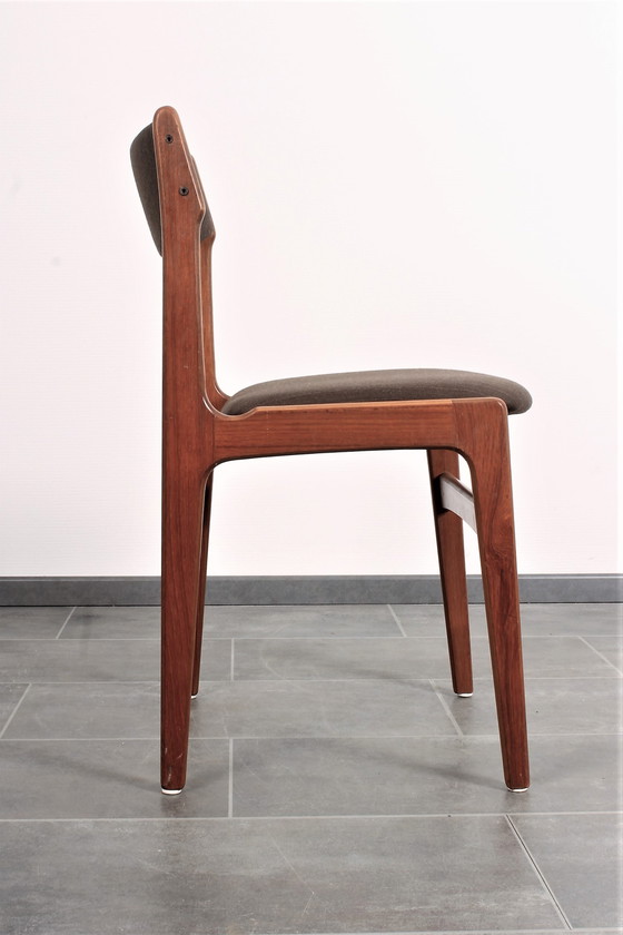 Image 1 of 4x Erik Buck teak stoelen voor O.D. Mobler