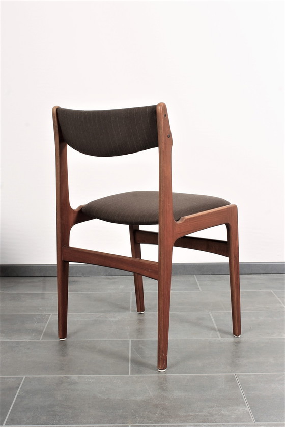 Image 1 of 4x Erik Buck teak stoelen voor O.D. Mobler