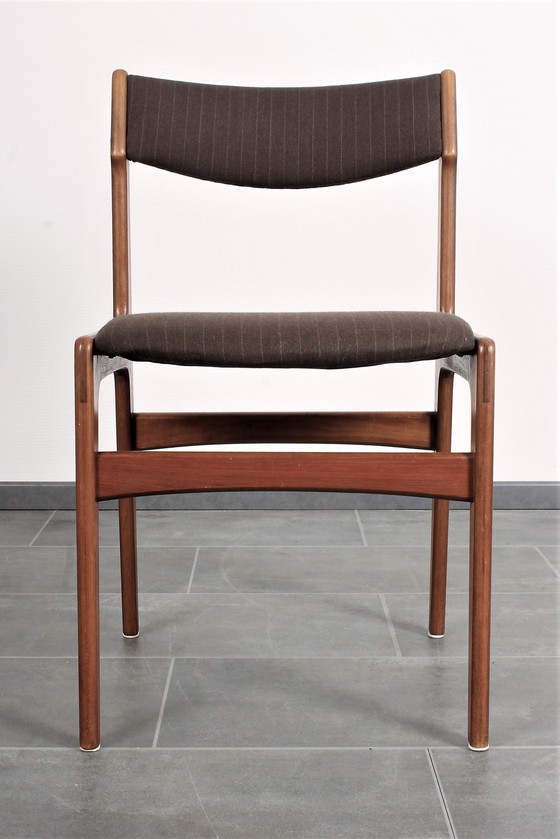 Image 1 of 4x Erik Buck teak stoelen voor O.D. Mobler