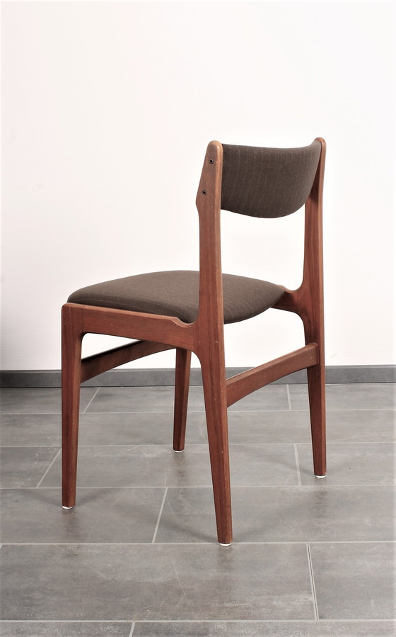 Image 1 of 4x Erik Buck teak stoelen voor O.D. Mobler