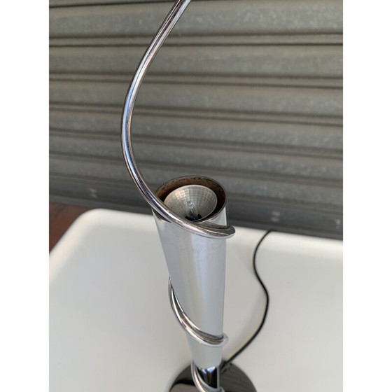 Image 1 of Vintage lamp van staal en glas door Jean-François Crochet, 1990